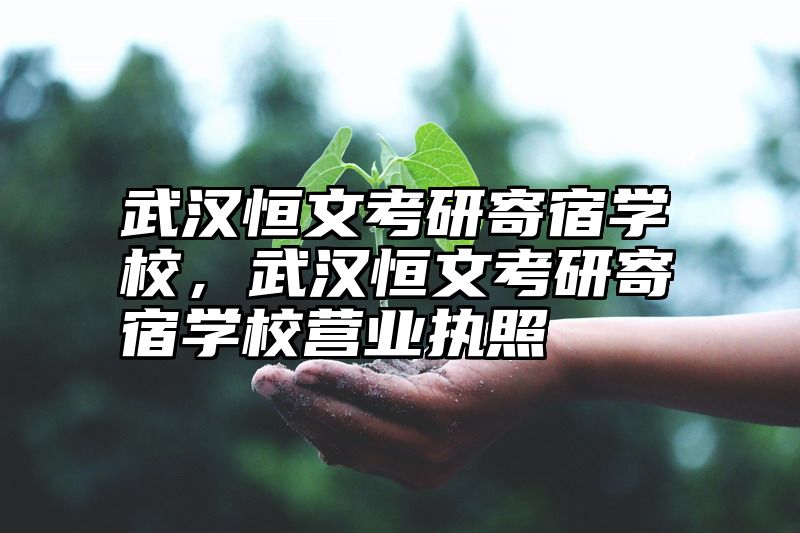 武汉恒文考研寄宿学校，武汉恒文考研寄宿学校营业执照
