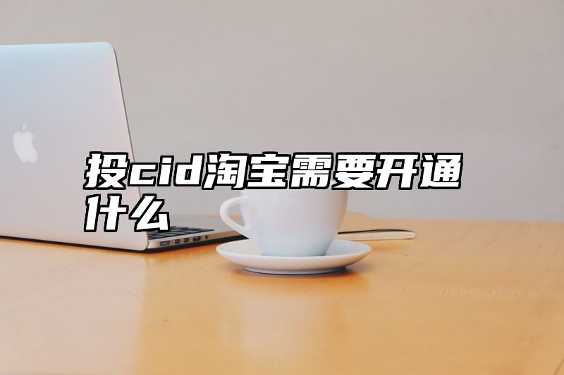 投cid淘宝需要开通什么