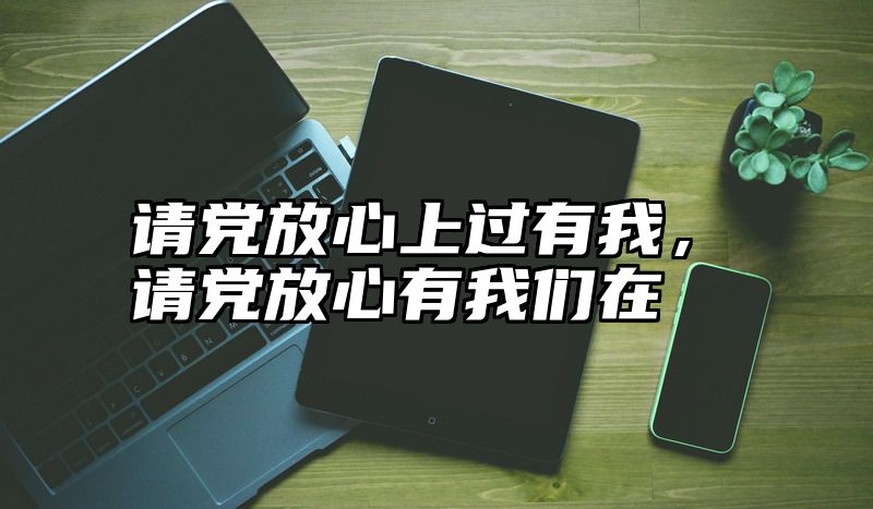 请党放心上过有我，请党放心有我们在