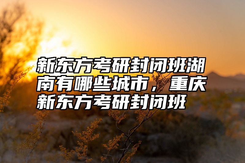 新东方考研封闭班湖南有哪些城市，重庆新东方考研封闭班