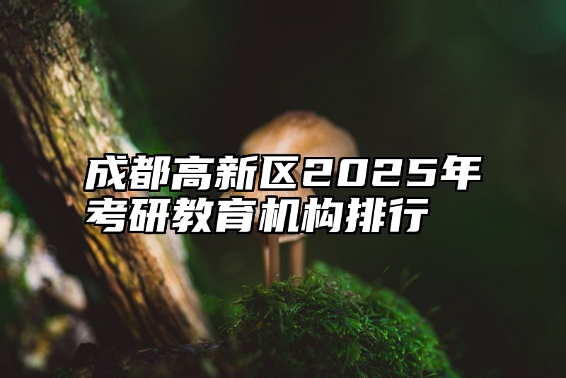 成都高新区2025年考研教育机构排行