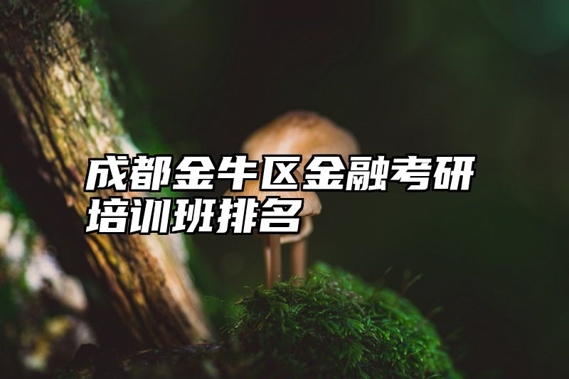 成都金牛区金融考研培训班排名
