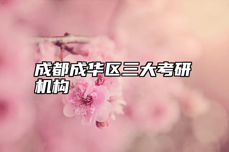 成都成华区三大考研机构