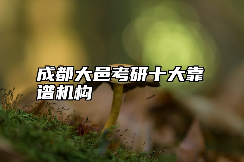 成都大邑考研十大靠谱机构