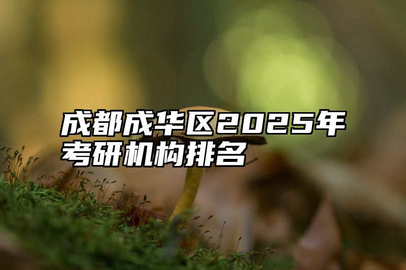 成都成华区2025年考研机构排名