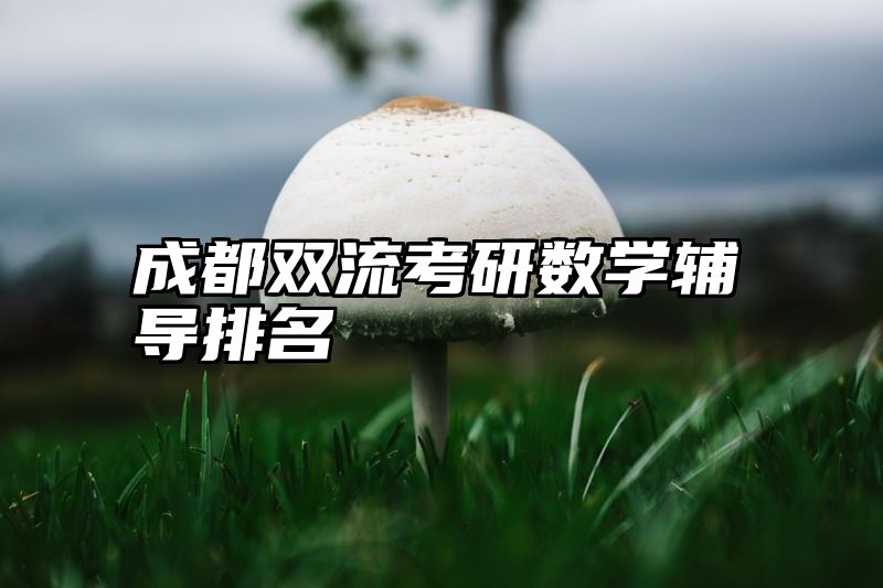 成都双流考研数学辅导排名