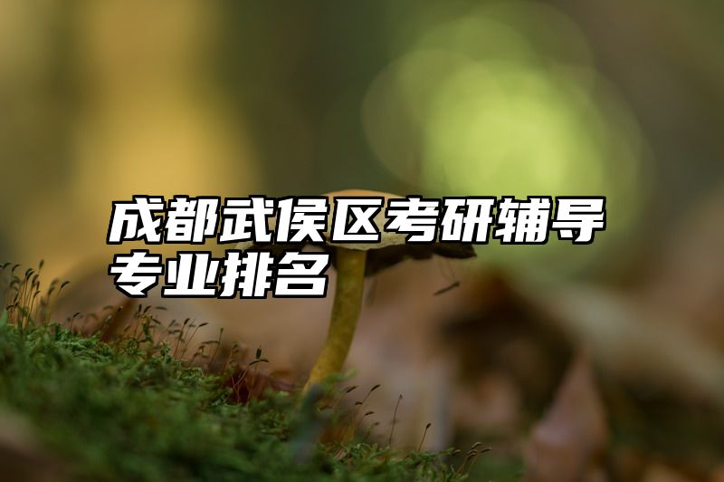 成都武侯区考研辅导专业排名