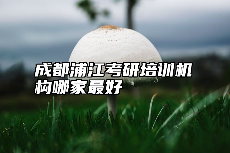 成都浦江考研培训机构哪家最好