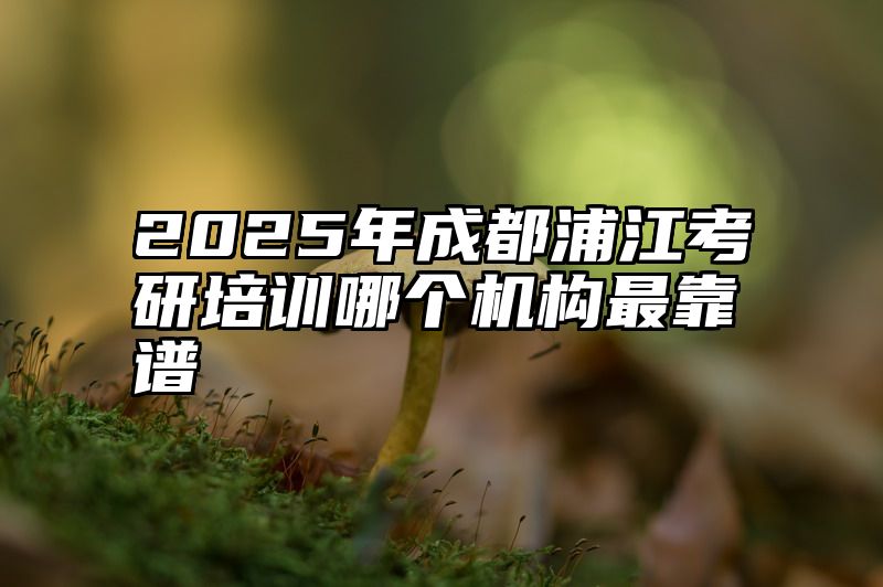 2025年成都浦江考研培训哪个机构最靠谱