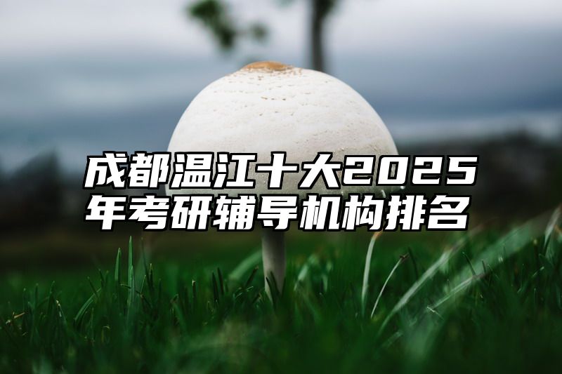 成都温江十大2025年考研辅导机构排名