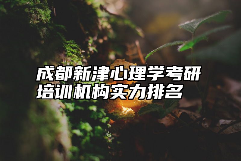 成都新津心理学考研培训机构实力排名