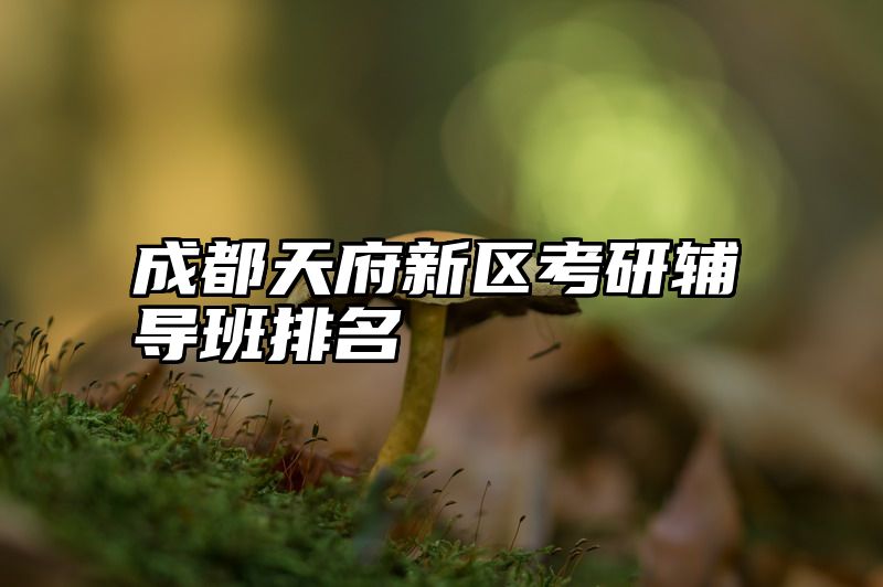 成都天府新区考研辅导班排名