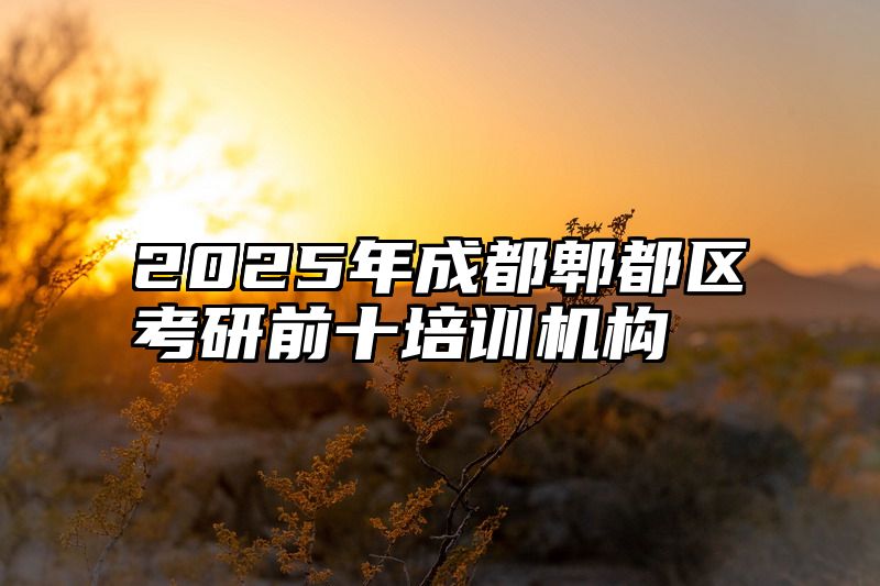 2025年成都郫都区考研前十培训机构