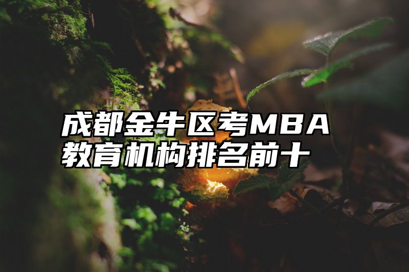 成都金牛区考MBA教育机构排名前十