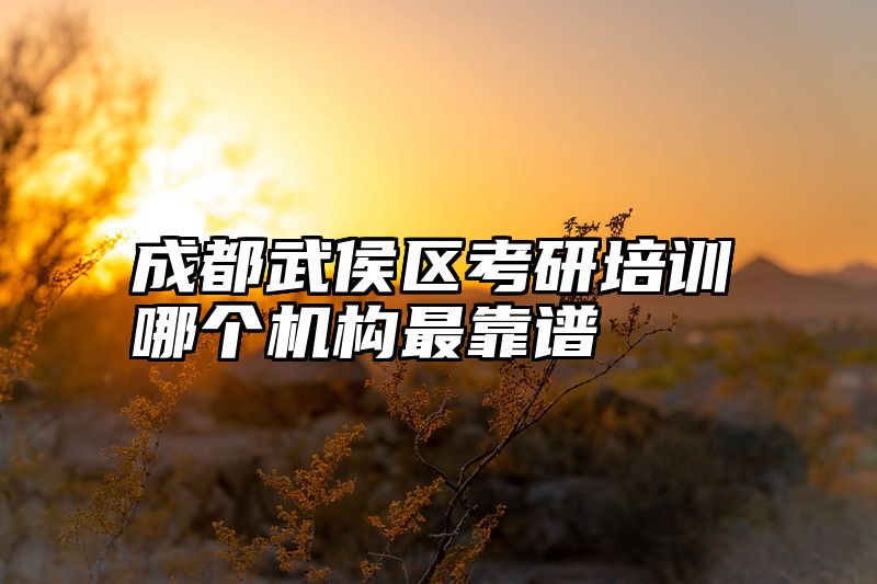 成都武侯区考研培训哪个机构最靠谱