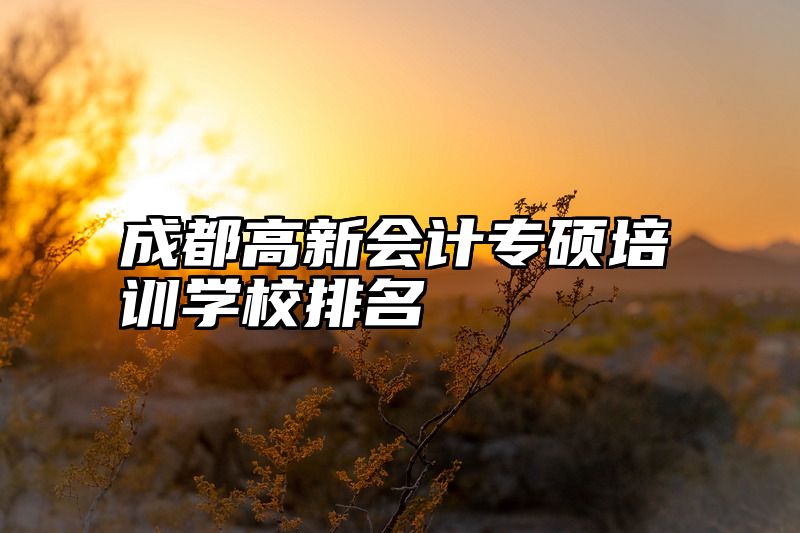点击查看《成都高新会计专硕培训学校排名》全文