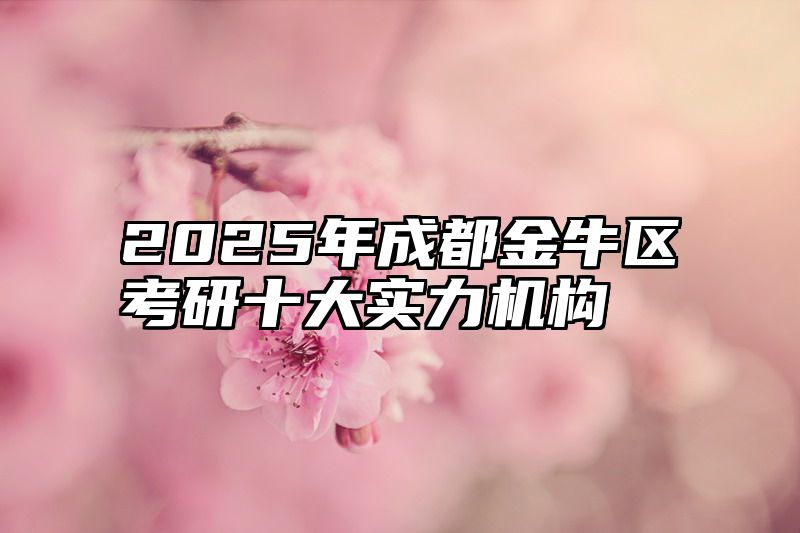 2025年成都金牛区考研十大实力机构