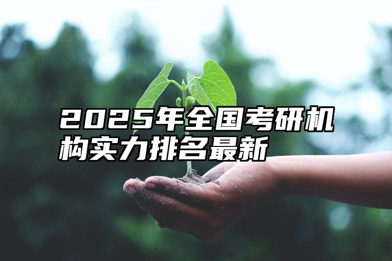 2025年全国考研机构实力排名最新