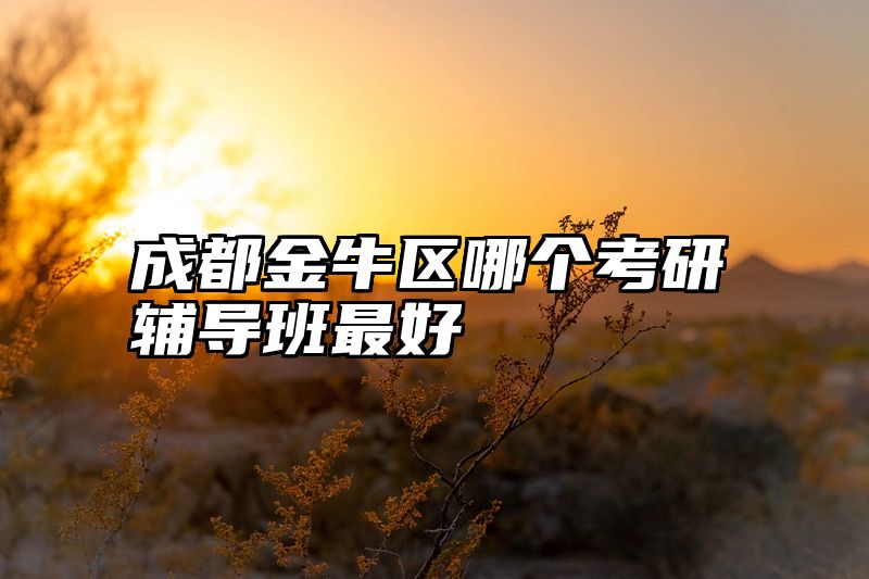 成都金牛区哪个考研辅导班最好