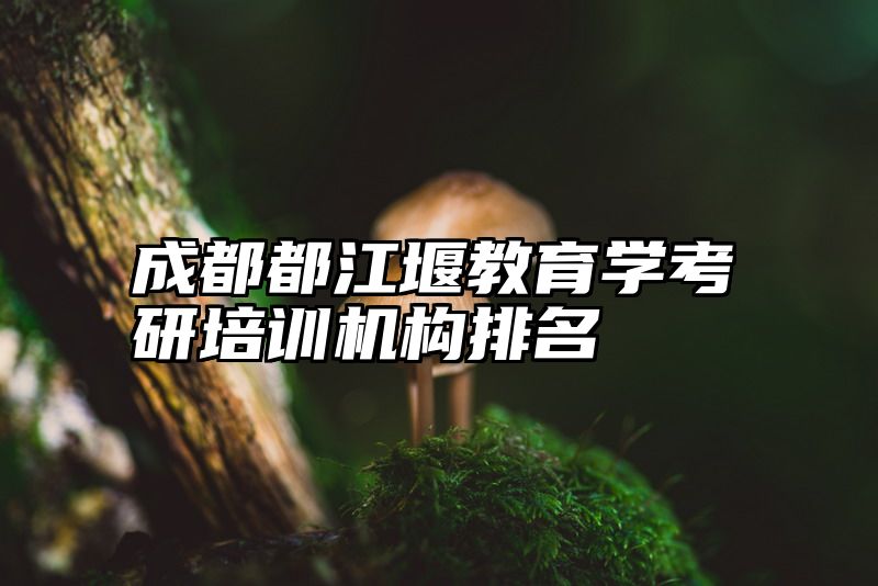 成都都江堰教育学考研培训机构排名