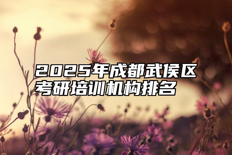 2025年成都武侯区考研培训机构排名