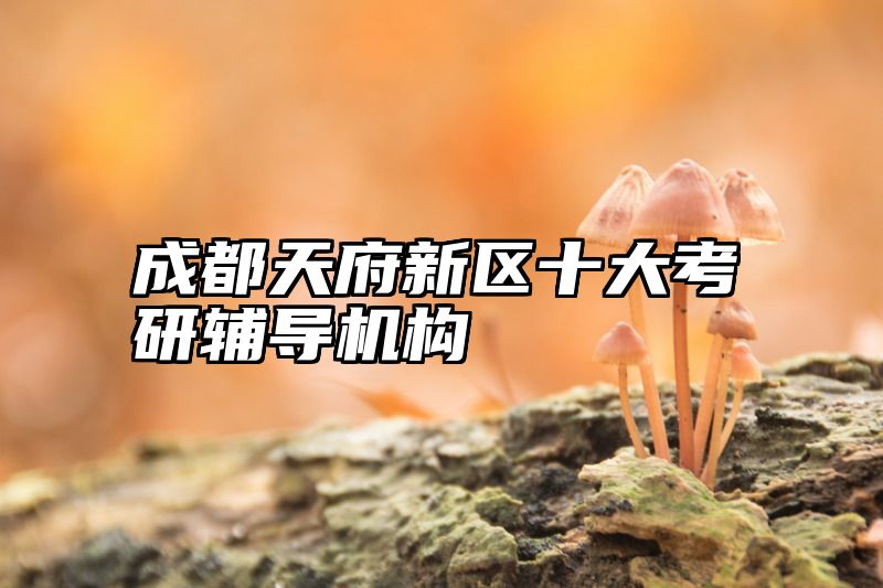 成都天府新区十大考研辅导机构