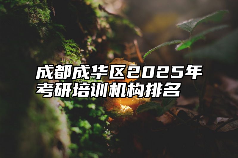 成都成华区2025年考研培训机构排名