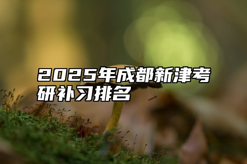 2025年成都新津考研补习排名