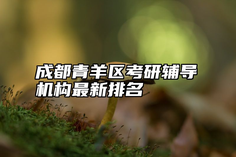成都青羊区考研辅导机构最新排名