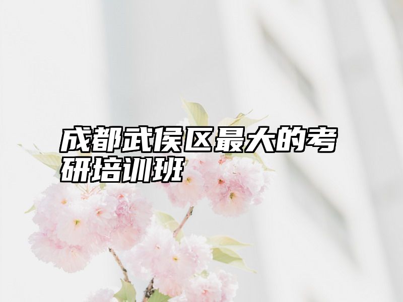 成都武侯区最大的考研培训班