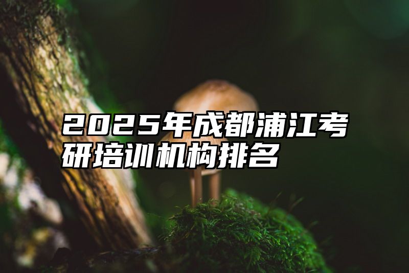 2025年成都浦江考研培训机构排名