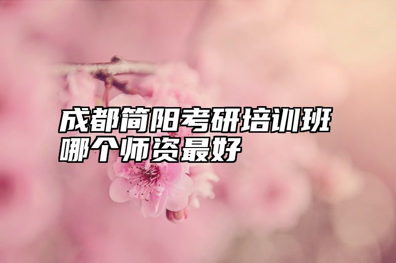 成都简阳考研培训班哪个师资最好