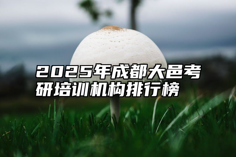 2025年成都大邑考研培训机构排行榜