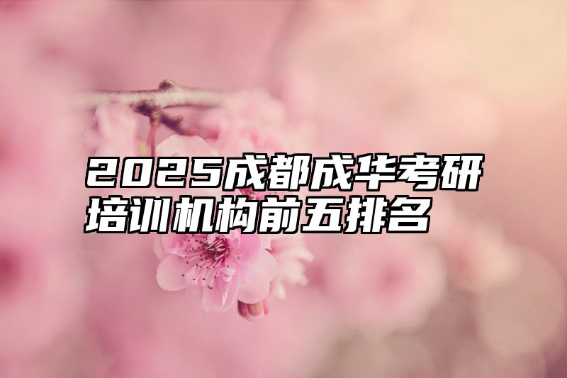 2025成都成华考研培训机构前五排名