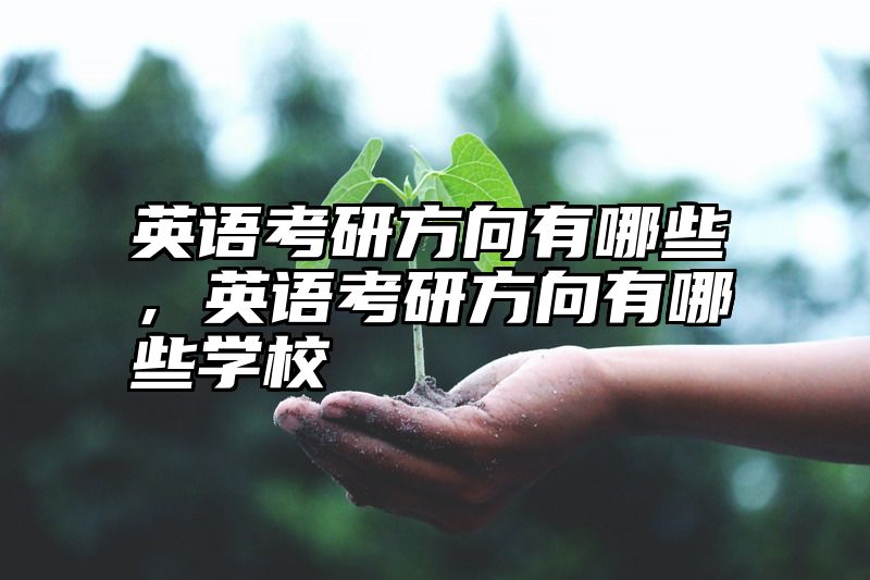 英语考研方向有哪些，英语考研方向有哪些学校