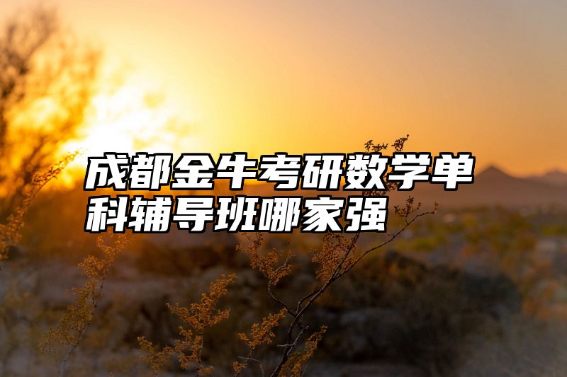 成都金牛考研数学单科辅导班哪家强
