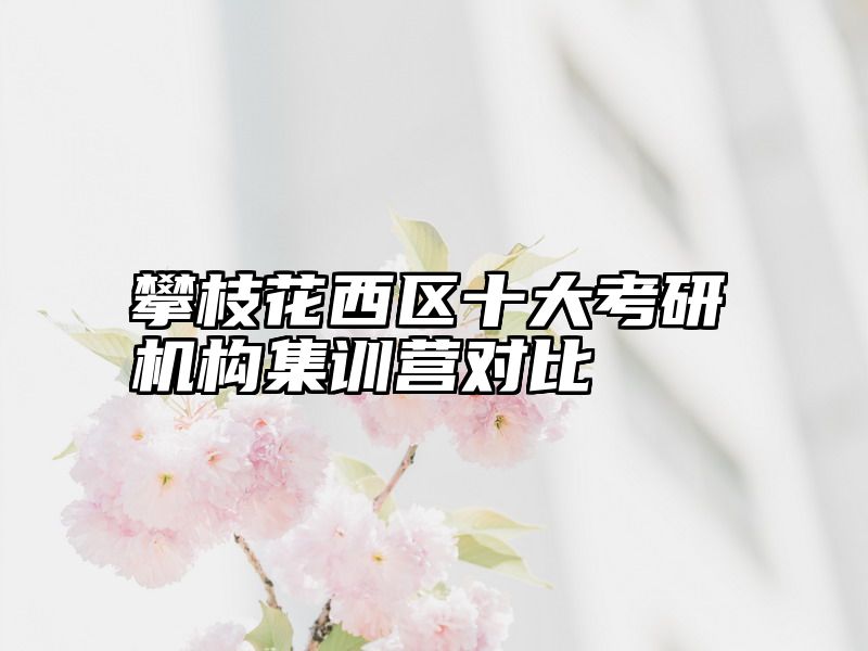 攀枝花西区十大考研机构集训营对比