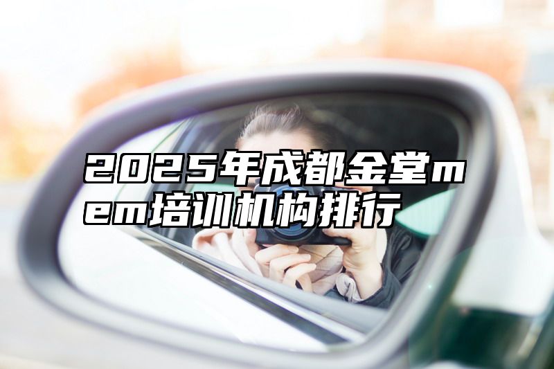 2025年成都金堂mem培训机构排行