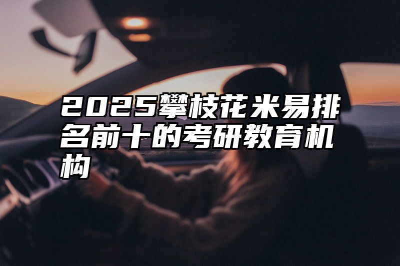 2025攀枝花米易排名前十的考研教育机构