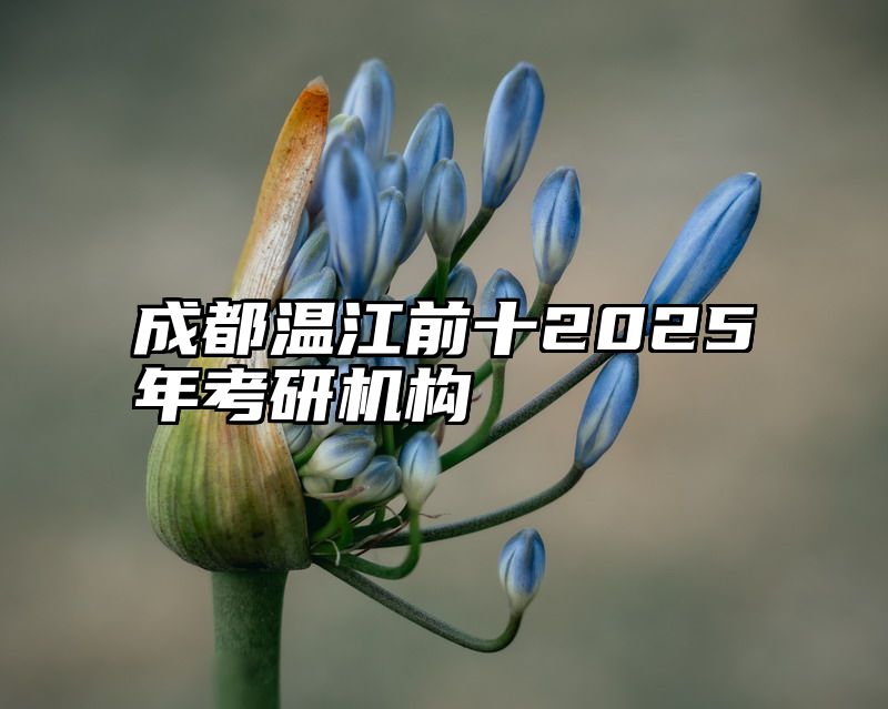 成都温江前十2025年考研机构