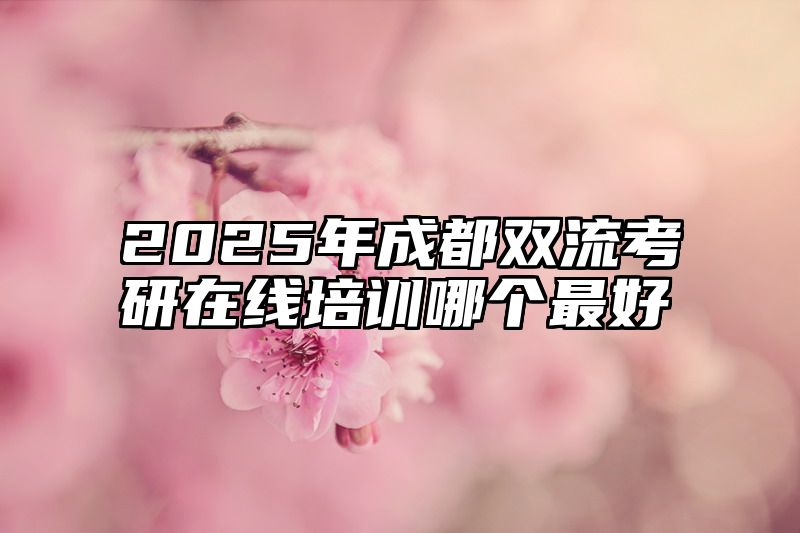 2025年成都双流考研在线培训哪个最好