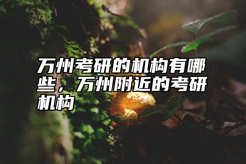 万州考研的机构有哪些，万州附近的考研机构