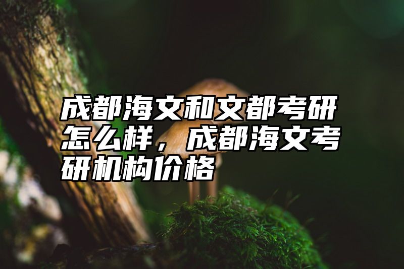 成都海文和文都考研怎么样，成都海文考研机构价格