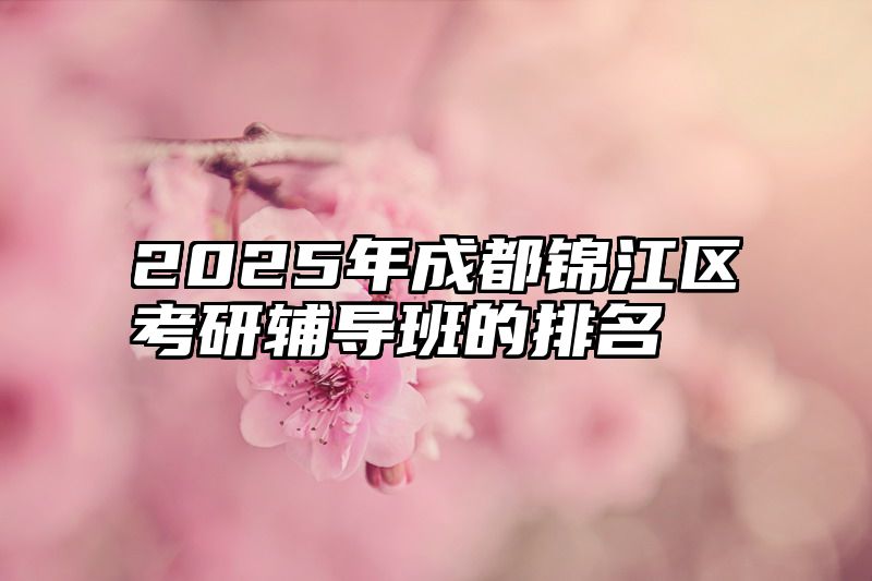 2025年成都锦江区考研辅导班的排名