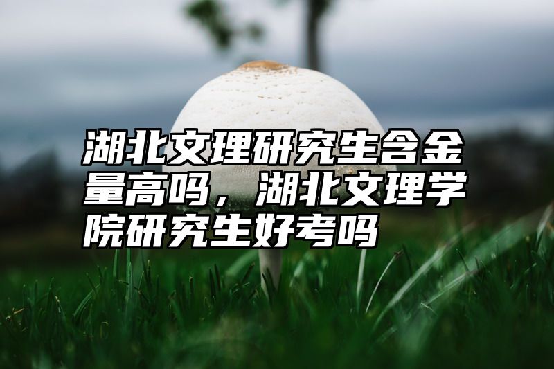 湖北文理研究生含金量高吗，湖北文理学院研究生好考吗
