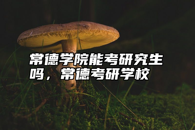 常德学院能考研究生吗，常德考研学校