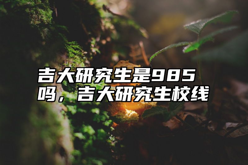 吉大研究生是985吗，吉大研究生校线