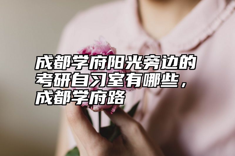 成都学府阳光旁边的考研自习室有哪些，成都学府路