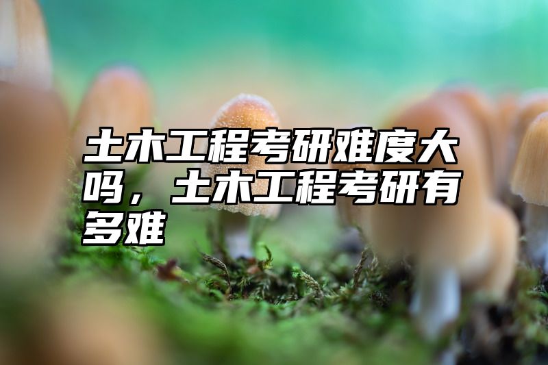 土木工程考研难度大吗，土木工程考研有多难