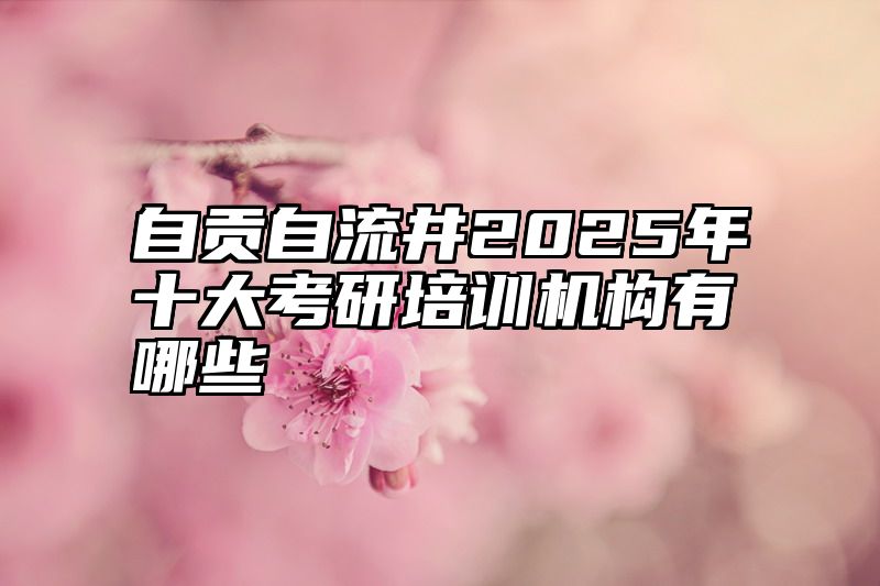 点击查看《自贡自流井2025年十大考研培训机构有哪些》全文